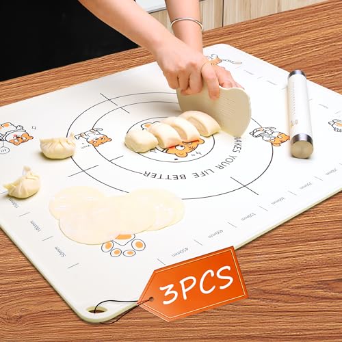 Silicone Baking Pastry Mat with Rolling Pin
