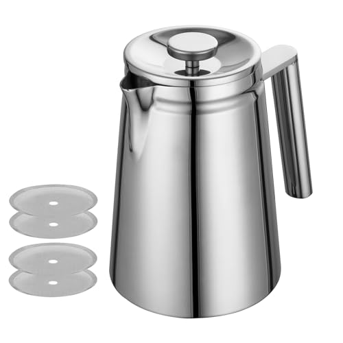 1 Liter 18 8 Double Wall Stainless Steel Coffee French Press