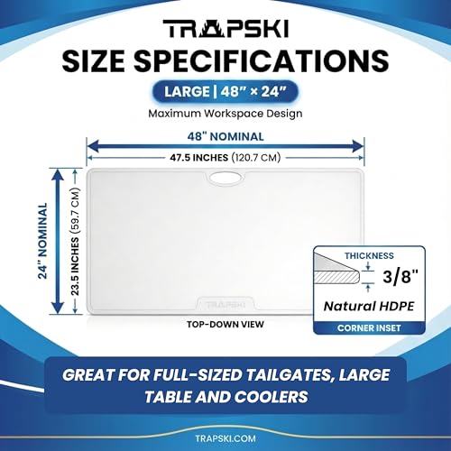Big Game Cutting Chopping Board 3 (White / 48"L x 24"W)