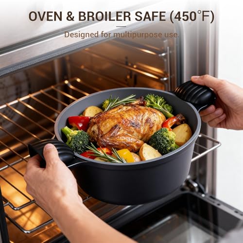 4.5 Qt Non Stick Stock Pot with Lid