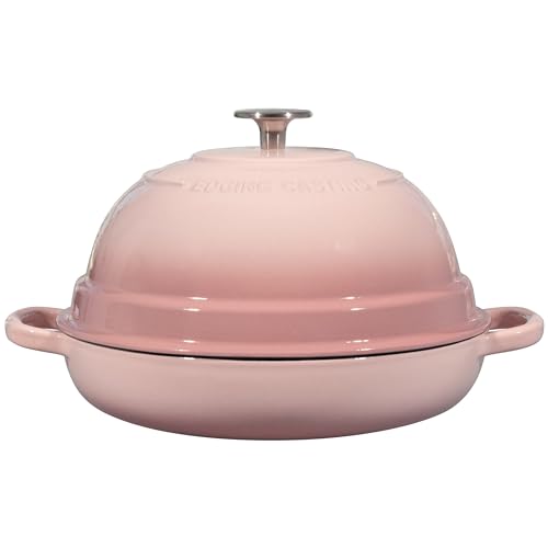 Enameled Cast Iron Dutch Oven Pot with Lid (Pink)