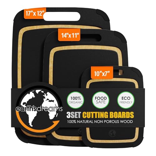 3 Piece Composite Wooden Cutting Board Set