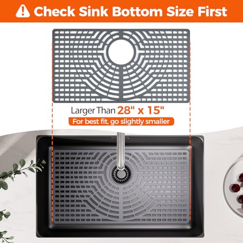Silicone Sink Protector for Kitchen Sink (28x15 rear)