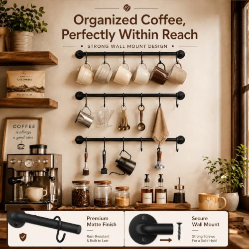 Steel Made Kitchen Utensil Rack Organizer Wall