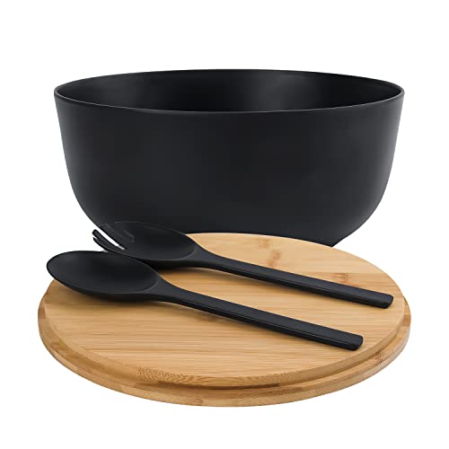 Bamboo Fiber Salad Bowl with Servers Set Large 10