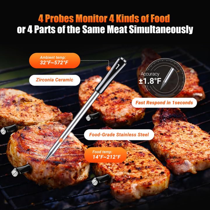 WiFi Wirless Meat Thermometer for Smoker
