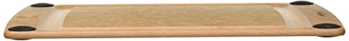 All-In-One Cutting Board with Non-Slip Feet and Juice Groove, 11.5" × 9", Natural/Black (11.5"L x 9"W / Natural/Black)