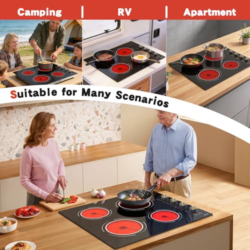 30 Inch Electric Cooktop Stove 240V