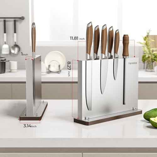 Magnetic Knife Holder Stand (11.81x3.14x8.85 inch)