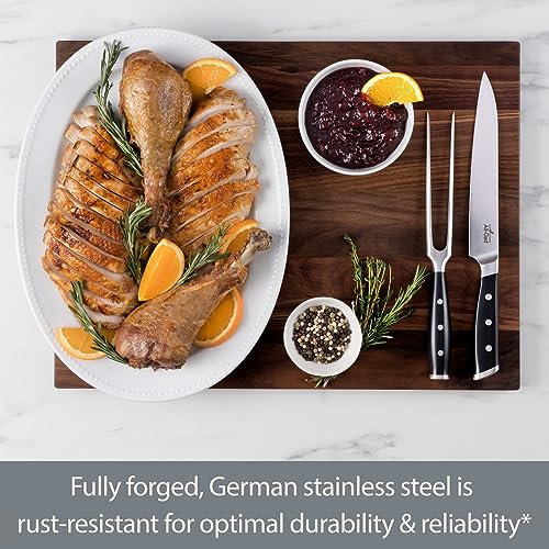 Forged Knives Carving Set (Silver/Black / 2-Piece Knife Set)