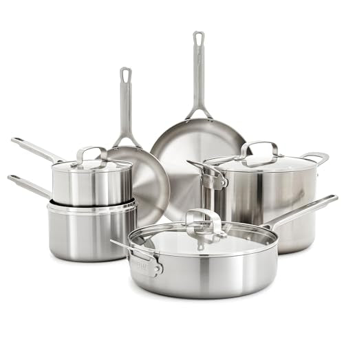 x Bobby Flay 10 Piece Stainless Steel Cookware Set