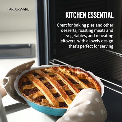 Bakers Advantage Durable Stoneware Ceramic Pie Dish