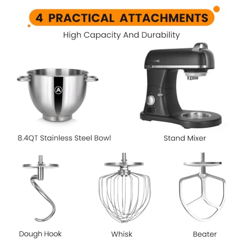 8.4QT Commercial Stand Mixer 800W with NSF Certified and Aluminum Die Casting