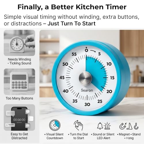 Magnetic Kitchen Timer (Blue)