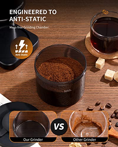 Conical Burr Coffee Bean Grinder (Black)