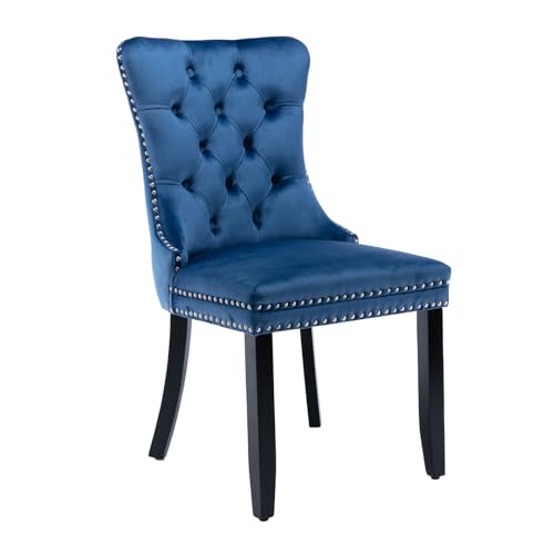 Velvet Upholstered Dining Chairs Set