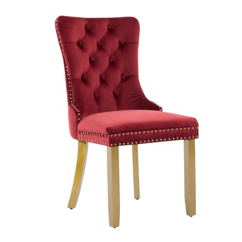 Velvet Upholstered Dining Chairs Set