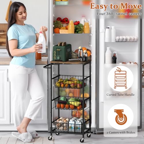 R105 Kitchen Storage Cart on Wheels