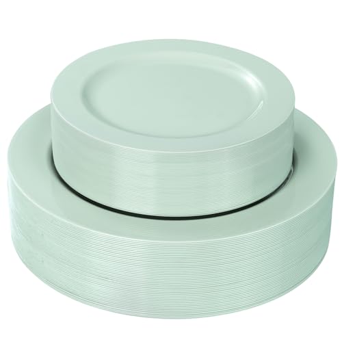 60PCS Plastic Plates set