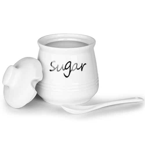 12oz Sugar Bowl with Lid and Spoon