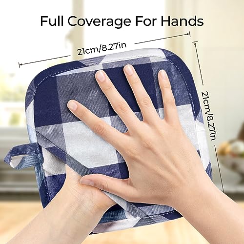 Pot Holders for Kitchen Heat Resistant Hot Pads for Countertops Oven Pot Holders Cotton Potholders for Kitchen Cooking Baking