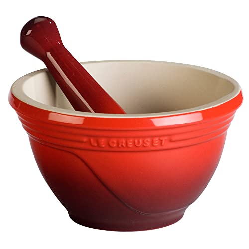 Stoneware Mortar and Pestle Set (Cerise)