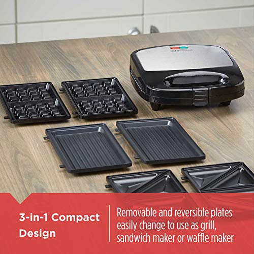3-in-1 3-in-1 Waffle, Grill & Sandwich Maker