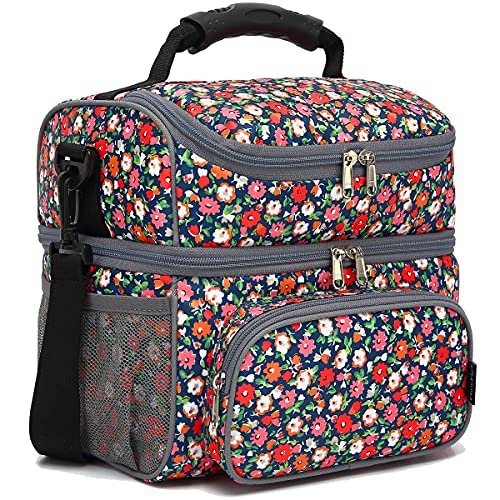 Double Layer Cooler Insulated Lunch Bag Adult Lunch Box Large Tote Bag for Men