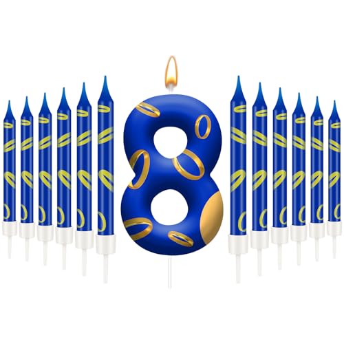 Themed Birthday Candles Set Number Candle Birthday Party Decoration Cake Topper for Party Decoration Theme Party Supplies