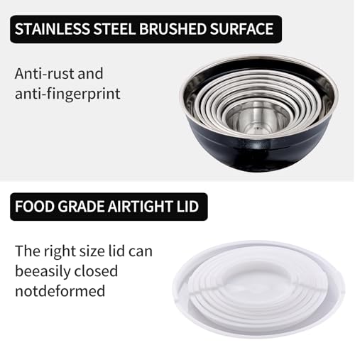 Gold Mixing Bowls with Lids Set of 7
