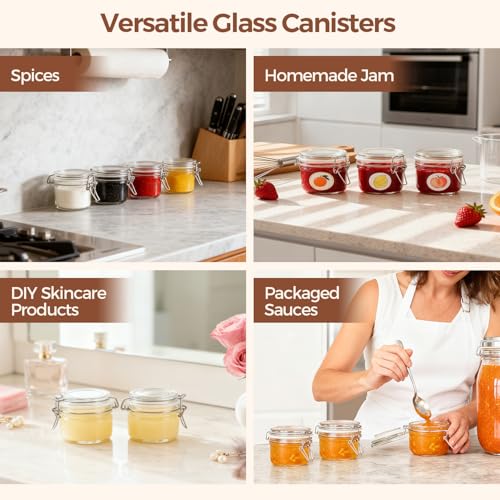 Glass Pantry Jars with Airtight Lids