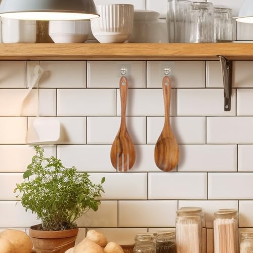 Teak Wooden Salad Fork and Spoon