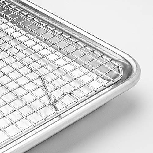 Set of 2) Stainless Steel Baking & Cooling Racks - Cookie Baker's Oven Sheet Pan Wire Rack