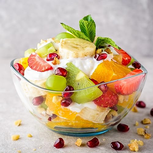 CRYSTALIA Small Glass Bowls for Kitchen Prep