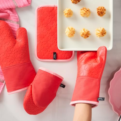 Spade Flower Soft Silicone Pot Holder 2 (Red/Pink)