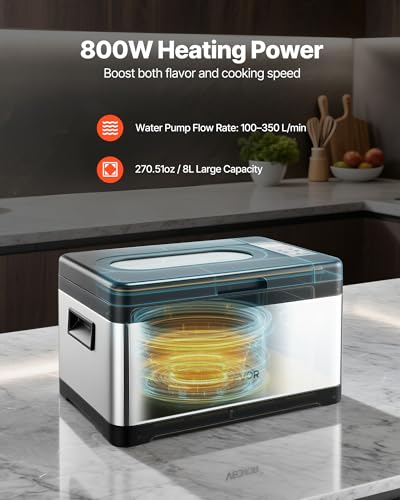 Sous Vide Cooker (14.8 x 10.08 x 8.9 inch / 376 x 256 x 226 mm / All-in-One Design)