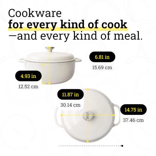 Essential Enamel Cast Iron Dutch Oven (Oyster White)