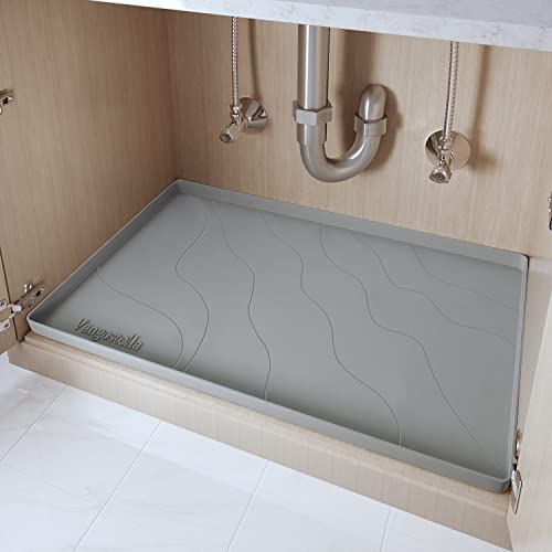 Premium Under Sink Mat for Kitchen (Gray / 34'' x 22'' x 1'')