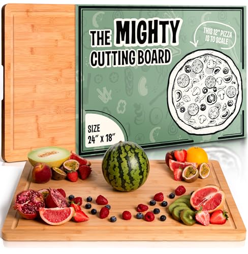 Large Cutting Board for Kitchens 24 X 18 by Grizzly Living (24"L x 18"W)