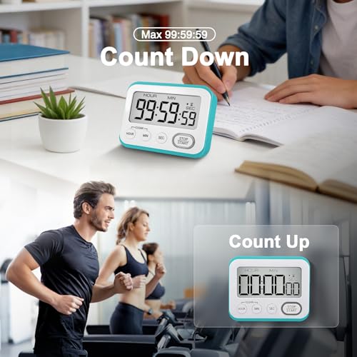 Digital Kitchen Timer Magnetic Loud Alarm (Sky Blue)