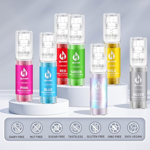 Edible Glitter Spray 10g Food Grade Cake Glitter Edible Spray for Chocolate Strawberry Cake Pops