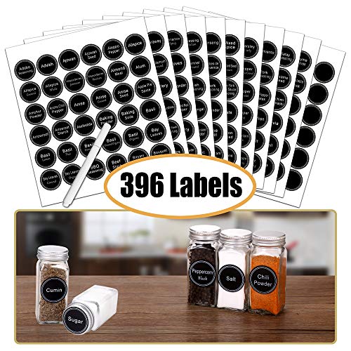 Spice Rack with Empty Square Spice Jars Complete Set