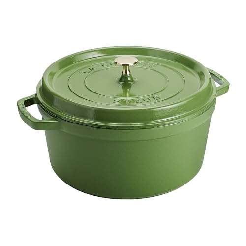 Cast Iron Round Dutch Oven (7-qt Round / Pistachio)