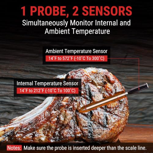 TempSpike 500 ft Wireless Meat Thermometer Digital for Cooking