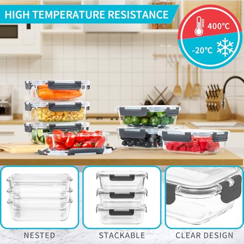 Large Glass Food Storage Containers with Lids