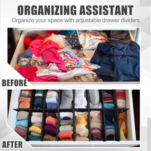 15 Pcs 5.12 Tall Drawer Divider Adjustable Drawer Organizer