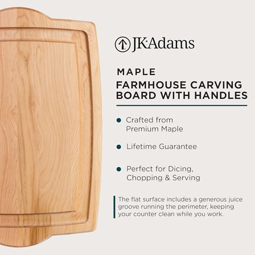 Farmhouse Carving Board with Handles (20" x 14" x 0.75")