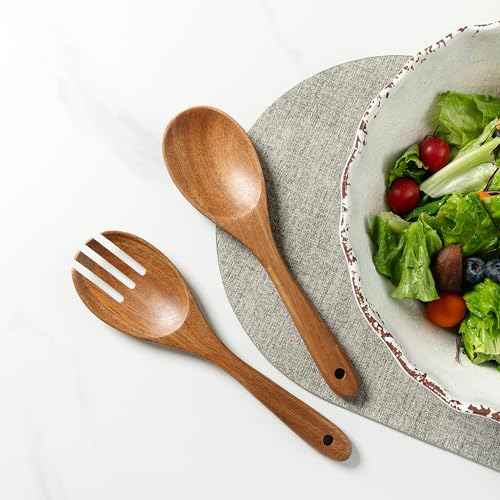 Wood Acacia Salad Servers