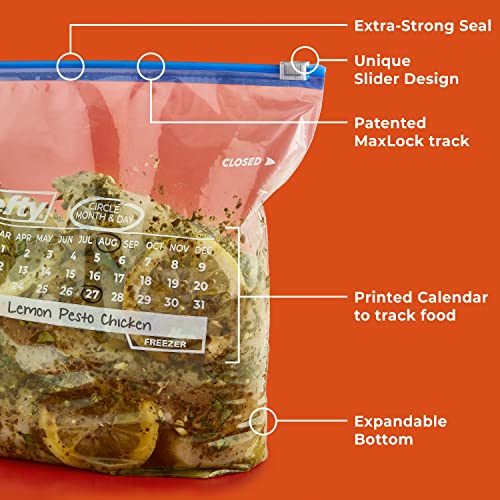 Slider Freezer Calendar Bags