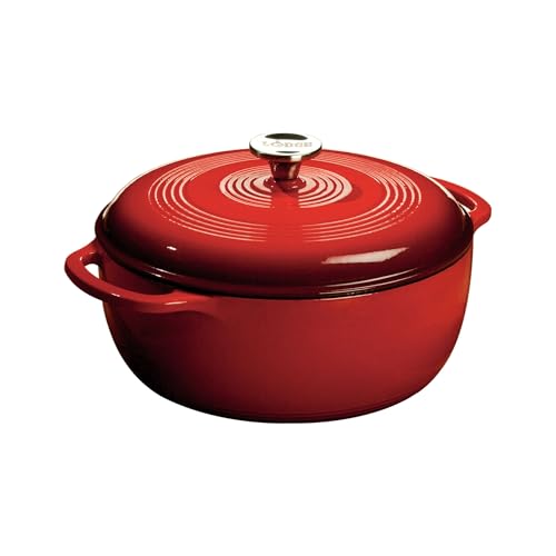 Essential Enamel Cast Iron Dutch Oven (Island Spice Red)